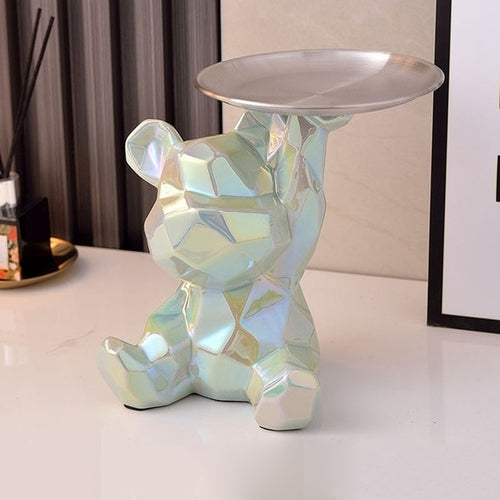 2023 Ceramic Bear Storage Tray Nordic Creative Figurines Ornaments