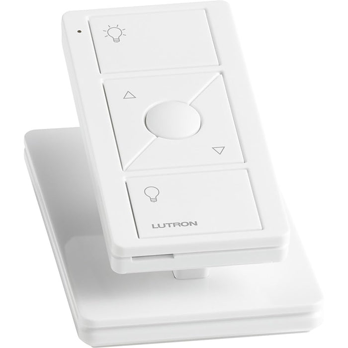 Lutron Caseta Smart Lighting Pico Remote, For Wireless Light Bulbs and Lamps, Works w/ Alexa, Apple Homekit, Google Home (Hub Required), 3-Way, Batteries Included, PJ2-3BRL-WH-L01R, White