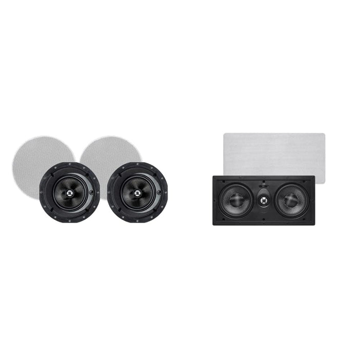 Monoprice Alpha 6.5in in-Ceiling Speakers (Pair) | in-Wall Center Channel Speaker (Single)