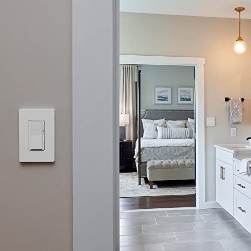 Lutron Diva Smart Dimmer Switch Starter Kit for Caséta Smart Lighting, with Smart Hub, Pico Remote, and Pedestal | DVRF-BDG-1DP-A