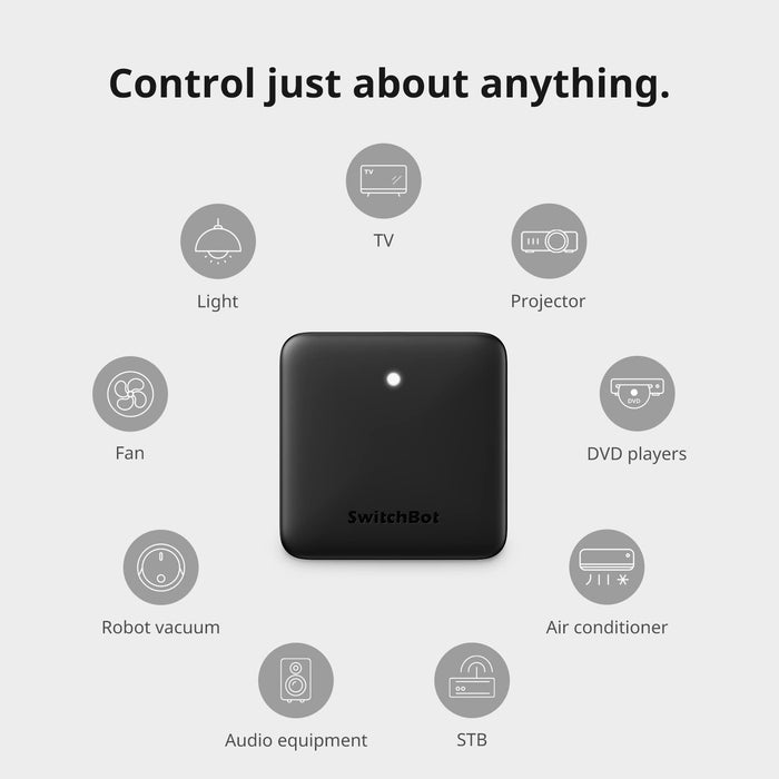 SwitchBot Hub Mini Smart Remote - IR Blaster, Link SwitchBot to Wi-Fi (Support 2.4GHz), Control TV, Air Conditioner, Compatible with Alexa, Google Home, HomePod, IFTTT