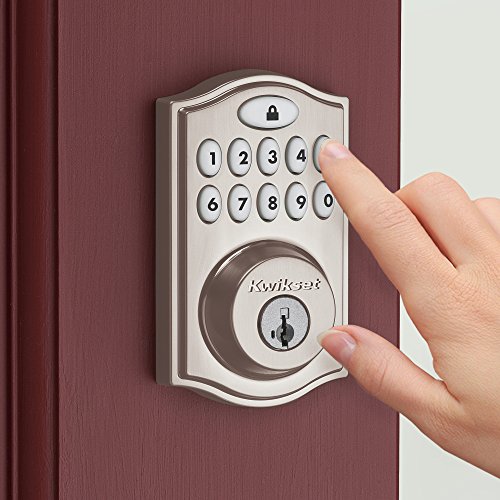 Kwikset 99140-008 SmartCode 914 Keypad Keyless Entry Zigbee Smart Lock Connected Deadbolt Door Lock Featuring SmartKey Security in Satin Nickel