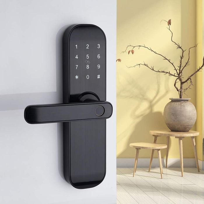 HAIFUAN M20 Bluetooth Digital Lock,Unlock with Card, Code, App (Compatible with Alexa) (Left Hand)