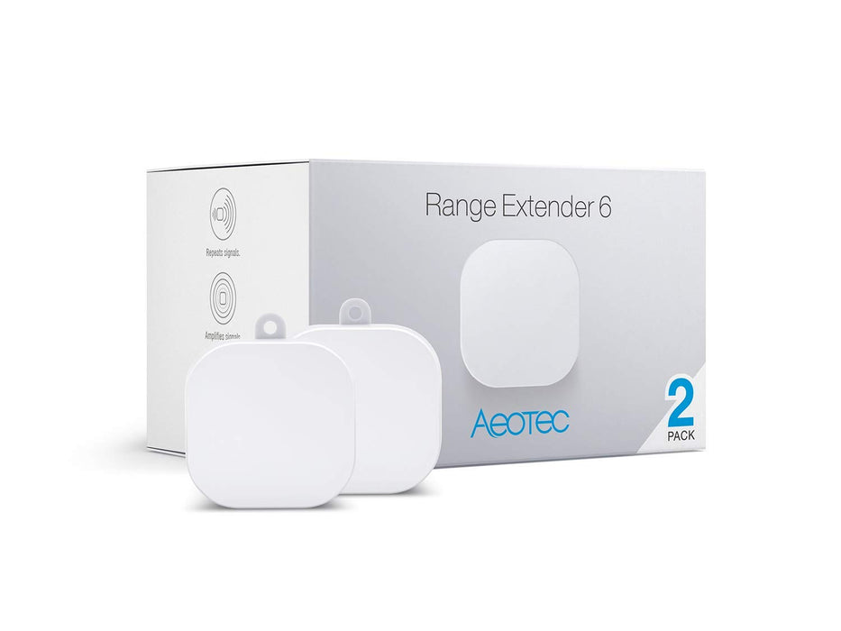 Aeotec Range Extender 6, Zwave Extender, Z-Wave Plus Repeater, 2 Pack