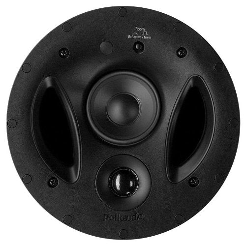 Polk Audio 70-RT 3-Way in-Ceiling Speaker (2.5” Driver, 7” Sub) - The Vanishing Series | Power Port | Paintable Grille | Dual Band-Pass Bass Ports