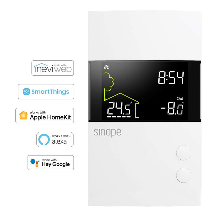 Sinopé Smart Wi-Fi Thermostat for in-Floor Heating TH1310WF (Works with Amazon Alexa) 3600 W /240 V