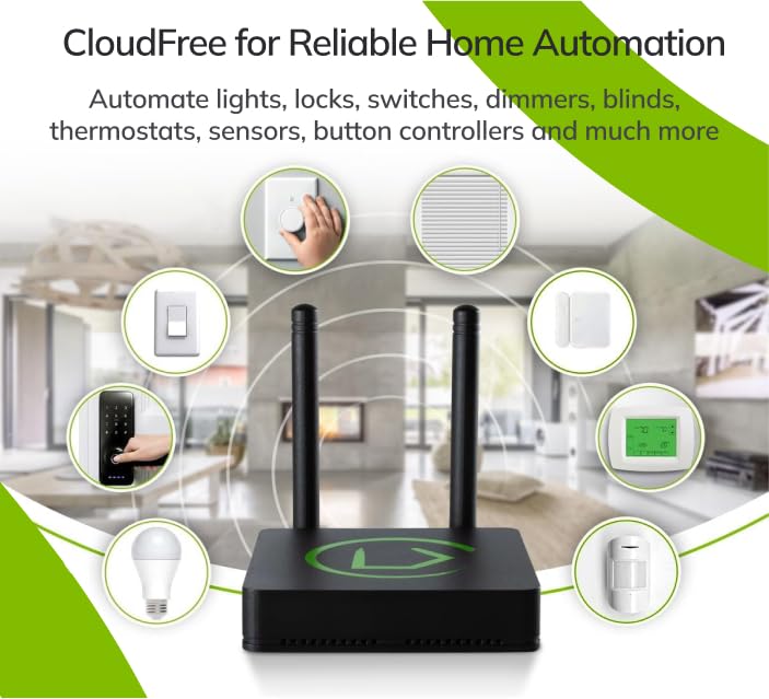 Hubitat Elevation Home Automation Hub (Model C-8) Works with Alexa, Apple HomeKit, Google Home, Zigbee, Z-Wave, Lutron