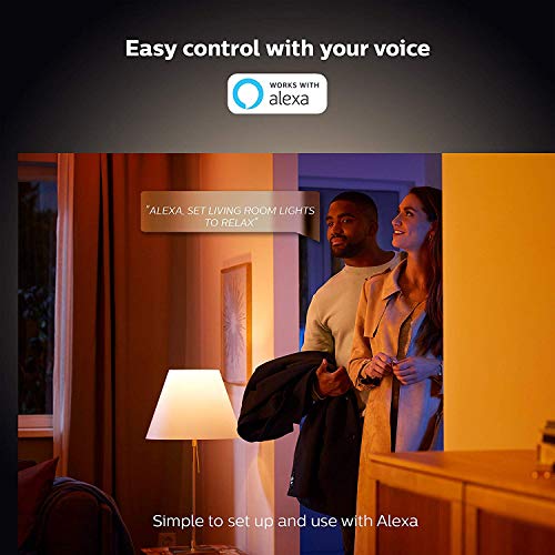 Philips Hue White Ambiance 5.5W Equivalent 25W GU10 LED Smart Bulb, Dimmable/Tunable, Bluetooth & Zigbee Compatible, Voice Activated with Alexa, 2-Pack