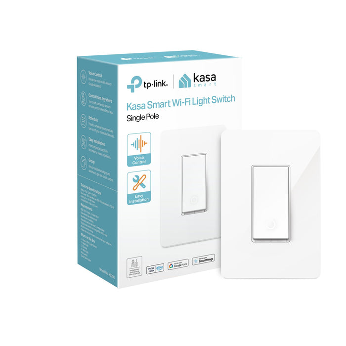 Kasa Smart Light Switch HS200, Single Pole, Needs Neutral Wire, 2.4GHz Wi-Fi Light Switch Works with Alexa and Google Home, UL Certified, No Hub Required, White ( Packaging May Vary )