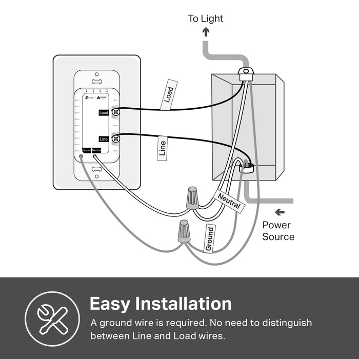 Kasa Smart Light Switch HS200, Single Pole, Needs Neutral Wire, 2.4GHz Wi-Fi Light Switch Works with Alexa and Google Home, UL Certified, No Hub Required, White ( Packaging May Vary )