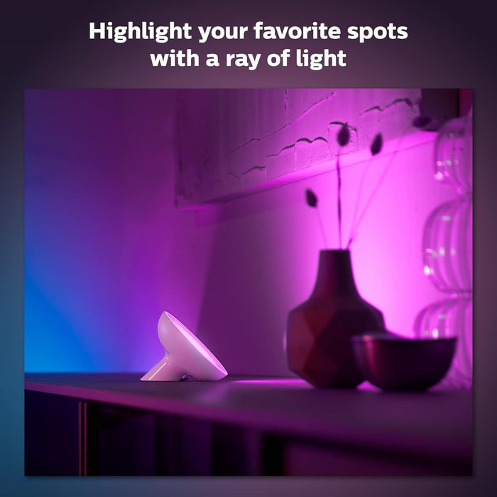 Philips Hue Bloom Smart Table Lamp, White - White and Color Ambiance LED Color-Changing Light - 1 Pack - Control with Hue App - Compatible with Alexa, Google Assistant, and Apple Homekit