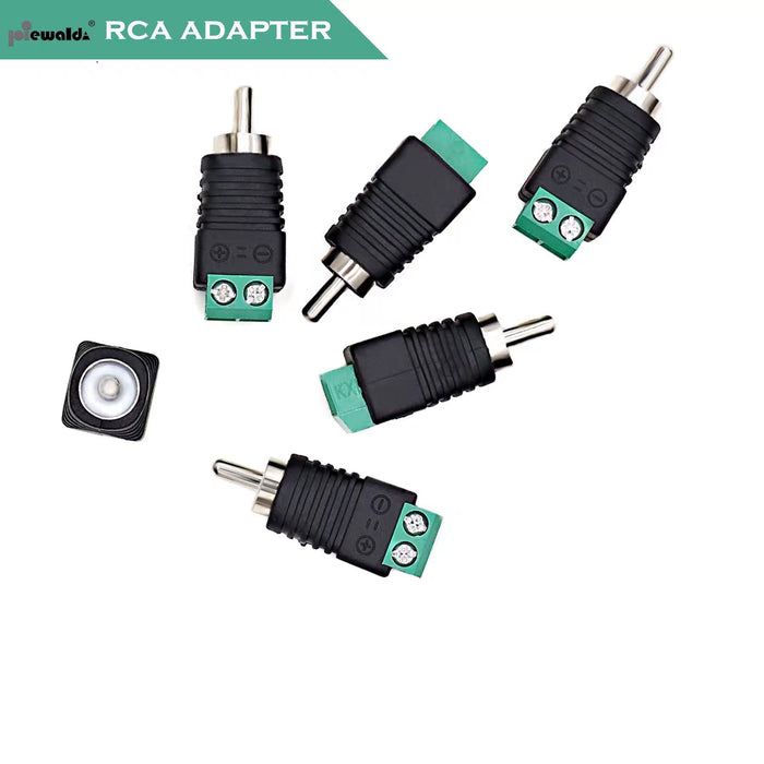 Niewalda RCA to AV Screw Terminal Adapter, 6pcs RCA Plugs Male, RCA Connector Adapter,Video Speaker Converter Solderless Adapter RCA Cable