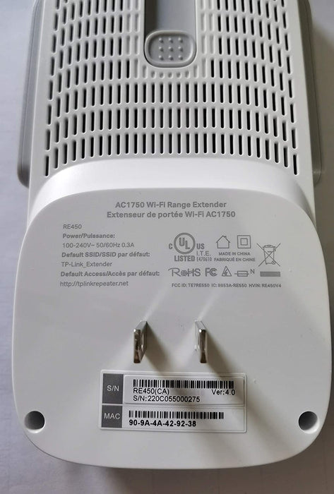 TP-Link AC1750 WiFi Extender (RE450) - Up to 1750Mbps, Dual Band WiFi Repeater, Internet Booster, Extend WiFi Range further