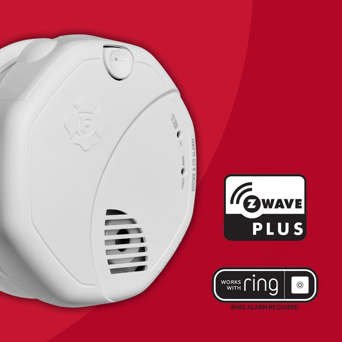 First Alert Battery Powered Z-Wave Smoke Detector & Carbon Monoxide Alarm, Works with Ring Alarm Base Station, 2nd Generation