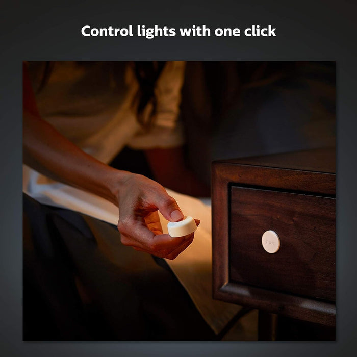 Philips Hue Smart Button for Hue Smart Lights, Smart Light Control, Bluetooth & Zigbee Compatible (Hue Hub Required)