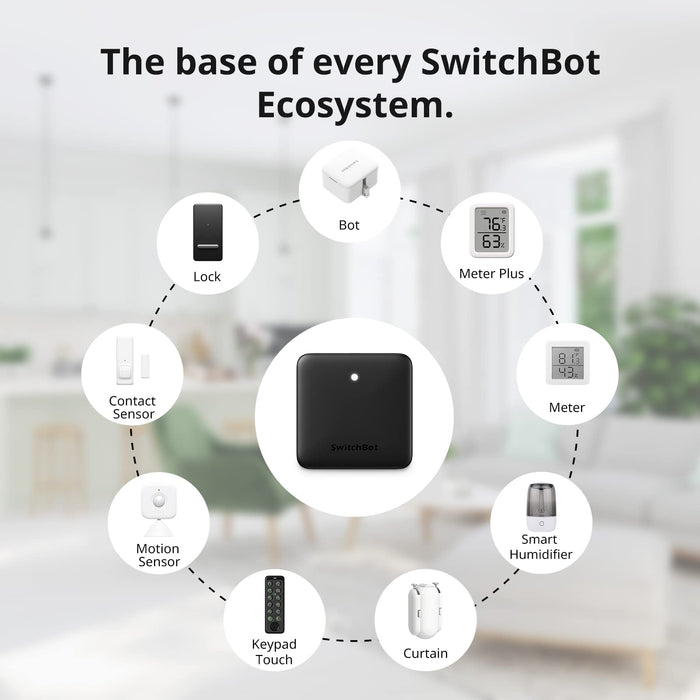 SwitchBot Hub Mini Smart Remote - IR Blaster, Link SwitchBot to Wi-Fi (Support 2.4GHz), Control TV, Air Conditioner, Compatible with Alexa, Google Home, HomePod, IFTTT