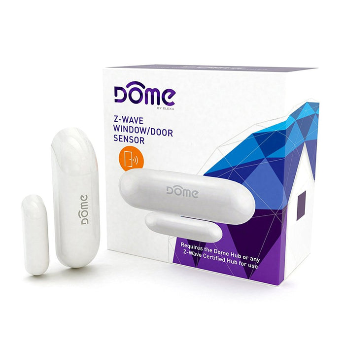 Dome Home Automation Miniature, Z-Wave Plus Door/Window Sensor, Modern, White (DMWD1)