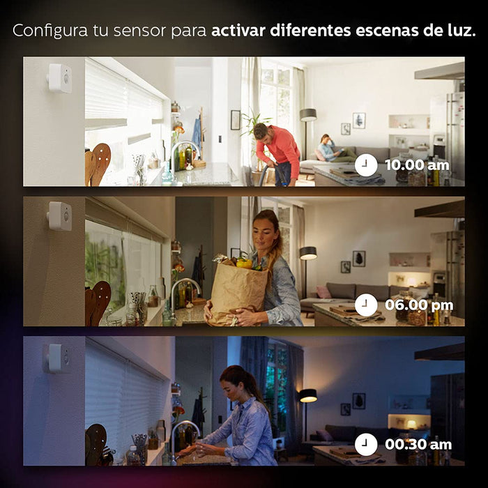 Philips Hue Indoor Motion Sensor for Smart Lights (Requires Hue Hub, Installation-Free, Smart Home, Exclusively for Philips Hue Smart Bulbs)