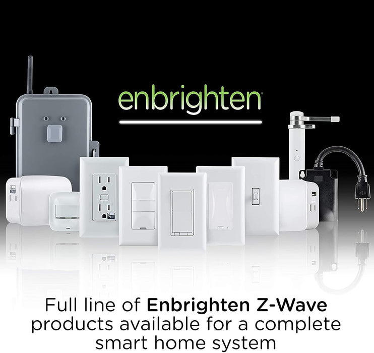 Enbrighten Z-Wave Plus 40-Amp Indoor/Outdoor Metal Box Smart Switch, Direct Wire, 120-277VAC, for Pools, Pumps, Patio Lights, AC Units, Electric Water Heaters, Gray, Z-Wave Hub Required, 14285