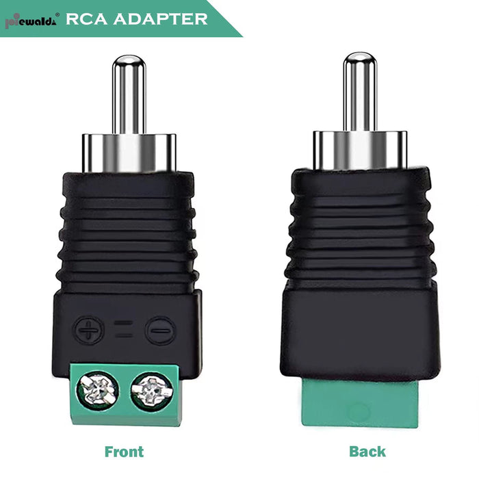 Niewalda RCA to AV Screw Terminal Adapter, 6pcs RCA Plugs Male, RCA Connector Adapter,Video Speaker Converter Solderless Adapter RCA Cable