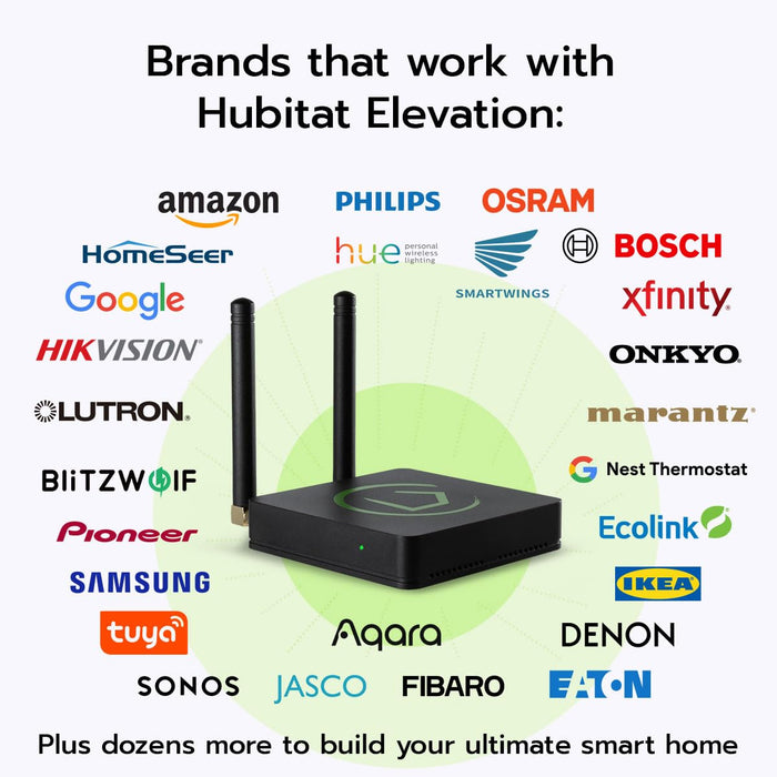 Hubitat Elevation Home Automation Hub (Model C-8) Works with Alexa, Apple HomeKit, Google Home, Zigbee, Z-Wave, Lutron