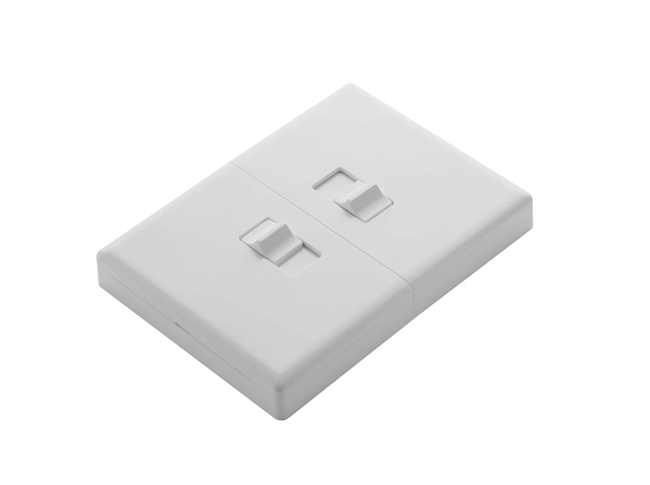 Home Automation Lighting, ZWAVE Plus Smart Switch by Ecolink (New in Retail Packaging) - Lighting Switch Control, White Dual Toggle Style Light Switch Design (PN - DTLS2-ZWAVE5)