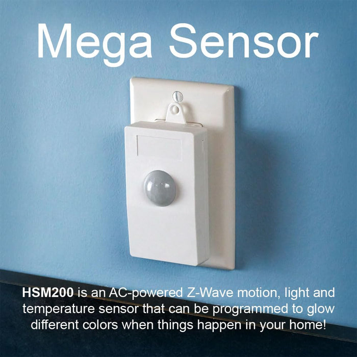 HomeSeer HSM200 Z-Wave Motion, Temperature and Light Sensor with RGB LED Indicator