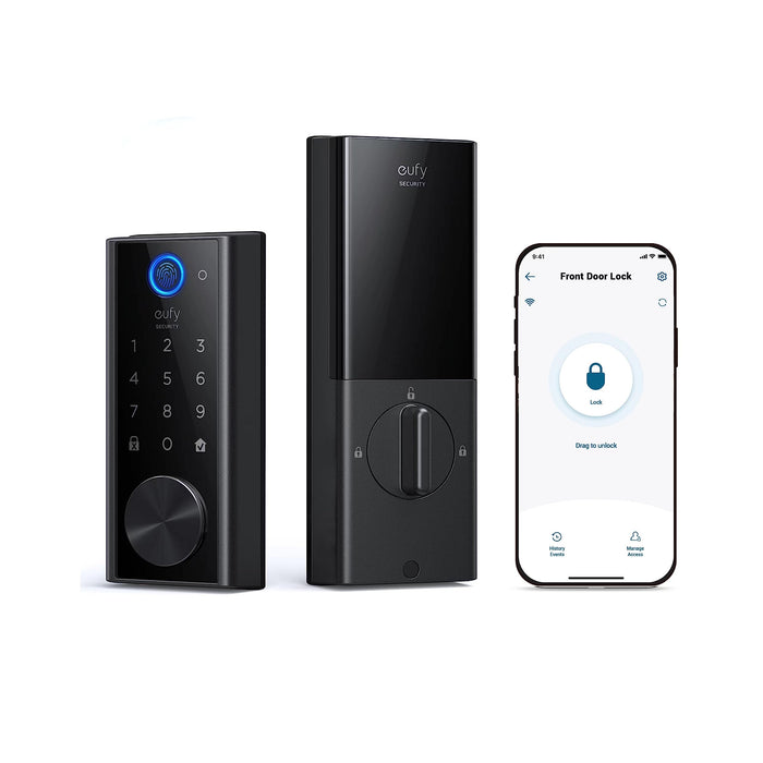 eufy Security Smart Lock S230 - Keyless Fingerprint Lock with Wi-Fi, Remote Access, IP65 Weatherproof, BHMA Certified (E130 Updated Version)