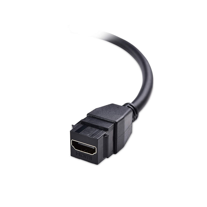 Cable Matters 2-Pack HDMI Keystone Jack Pigtail Cable in Black - 8 Inches