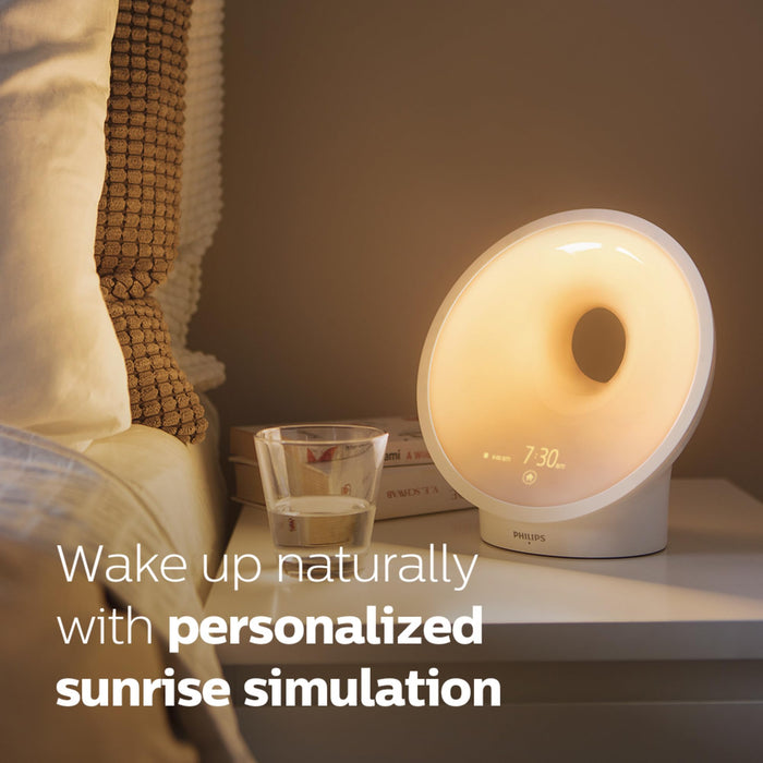 Amazon Exclusive Philips HF3650/60 SmartSleep Sleep and Wake-Up Light, Simulated Sunrise and Sunset, Multiple Lights and Sounds, RelaxBreathe to Sleep