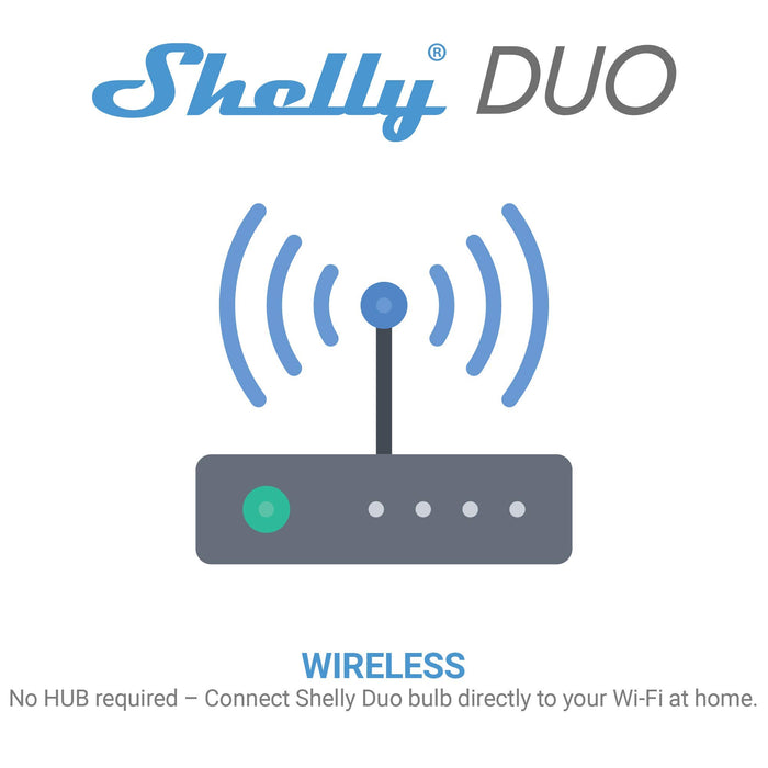 Shelly Duo, WiFi Smart Bulb, Warm Light, No Hub Required, iOS Android Enabled, Alex and Google Compatible, MQTT Enabled, 2500K to 6500K, 10W-800LM, E26 Bulb Base, 4 Pack