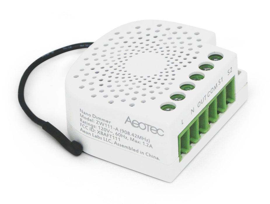 Aeotec Nano Dimmer lighting controller, Z-Wave Plus, In-wall, Light dimming