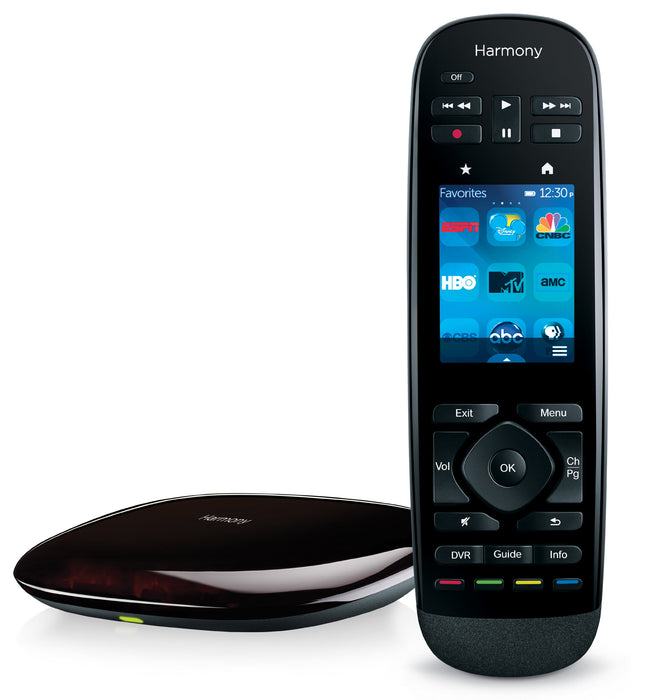 Logitech Harmony Ultimate Remote with Customizable Touch Screen and Closed Cabinet RF Control, Black (915-000201) (Works with Amazon Alexa)