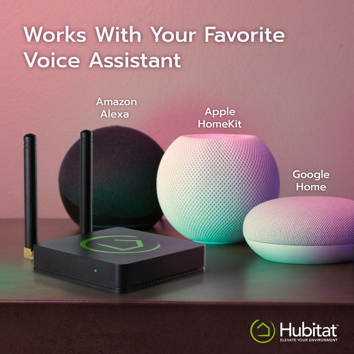 Hubitat Elevation Home Automation Hub (Model C-8) Works with Alexa, Apple HomeKit, Google Home, Zigbee, Z-Wave, Lutron