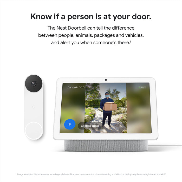 Google Nest Doorbell - Battery - Snow