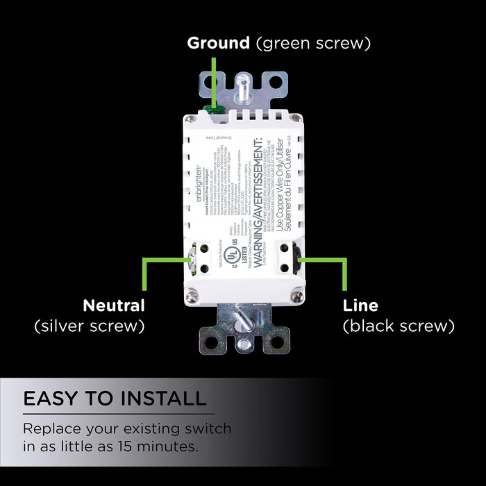 Enbrighten Z-Wave Plus Smart Receptacle, Works with Alexa, Google Assistant, Tamper-Resistant, 1 Z-Wave Outlet & 1 Always On Outlet, Hub Required, White, Smart Outlet, Lamps, Small Appliances, 55256