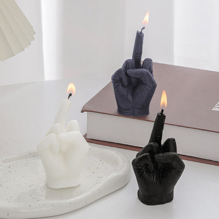 Creative Candles Middle Finger Shaped Gesture Scented Candles Niche