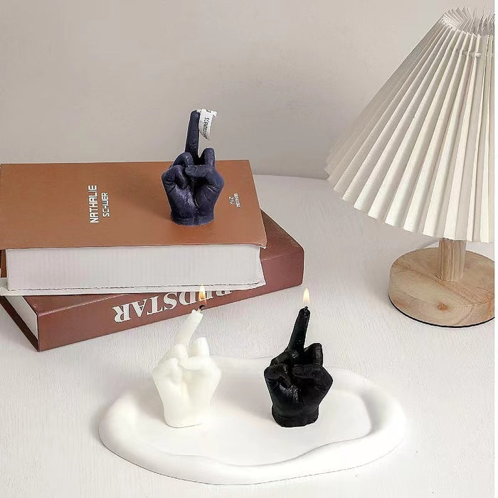 Creative Candles Middle Finger Shaped Gesture Scented Candles Niche