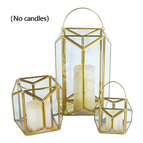 Nordic 3D Geometric Metal Candlestick Candelabra Wall Candle Holder