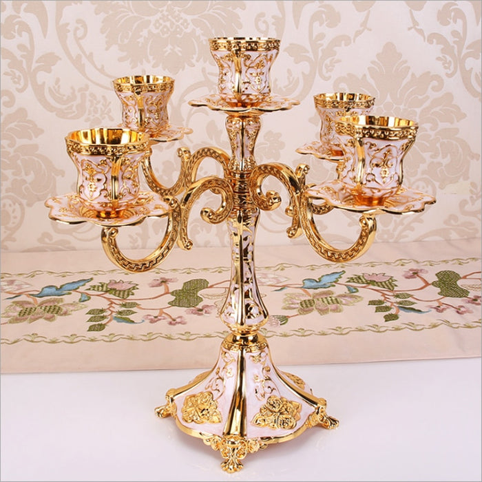 IMUWEN Metal Candle Holders Design Candlestick Luxury Tabletop Stand