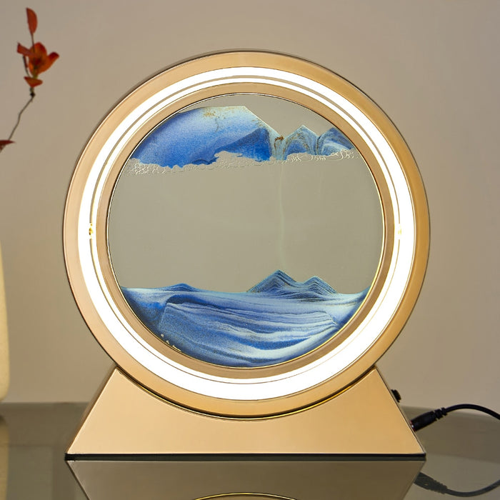 LED Light Creative Quicksand Table Lamp Moving Sand Art Picture 3D