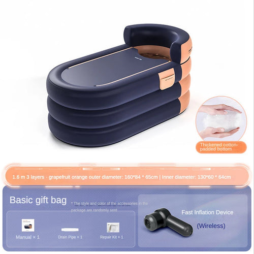 Portable Adult Folding Bathtub Bucket Large Capacity Foldable