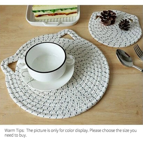 Cute Cat Ears Placemats for Dining Table Coffee Shop Drink Coaster Set
