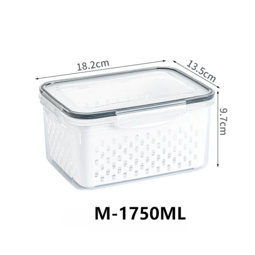 Refrigerator Food Storage Containers Vegetable Fruit Boxes Square