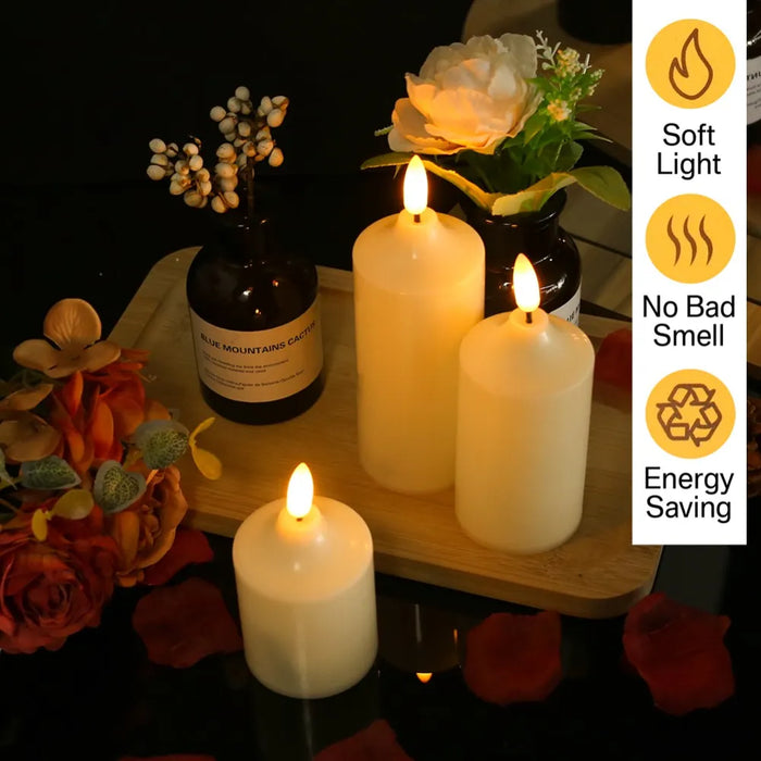 Flickering Tealight Realistic Flameless LED Candles with Timer Remote