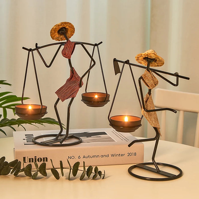 Creative Retro Home Decor Candle Holders Tabletop Accessories Wedding