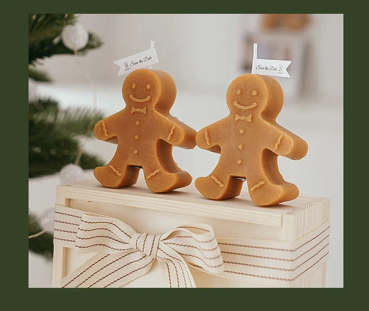 1PC Gingerbread Man Christmas Scented Candle Aromatherapy Creative