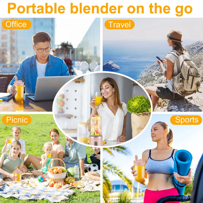 Mini Portable Blender 6 Blades Juicer Blender Cup Juice Mixer