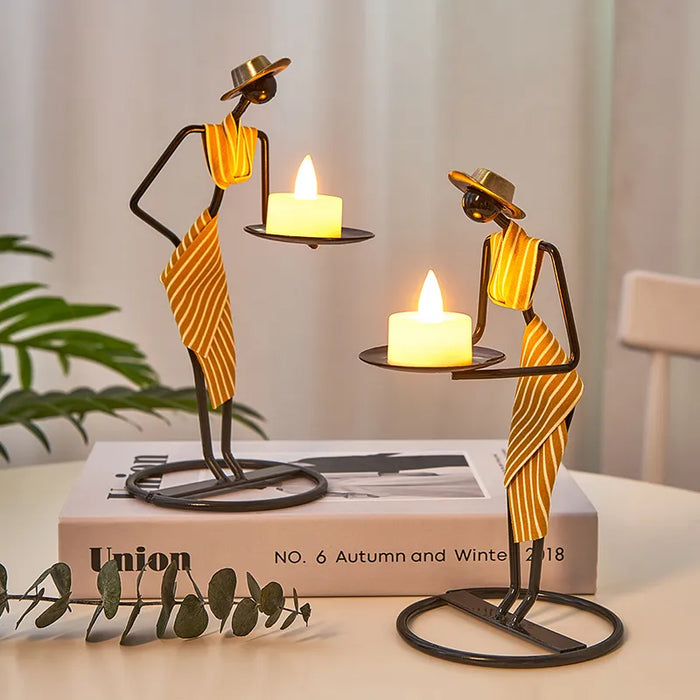 Creative Retro Home Decor Candle Holders Tabletop Accessories Wedding
