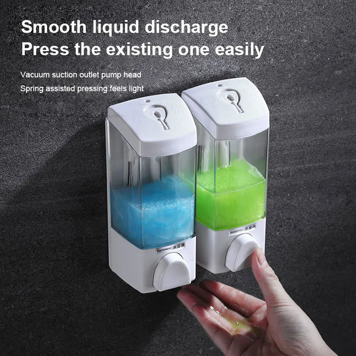 300ml Wall Mounted Shampoo Soap Dispenser Hand Soap Dispenser Square